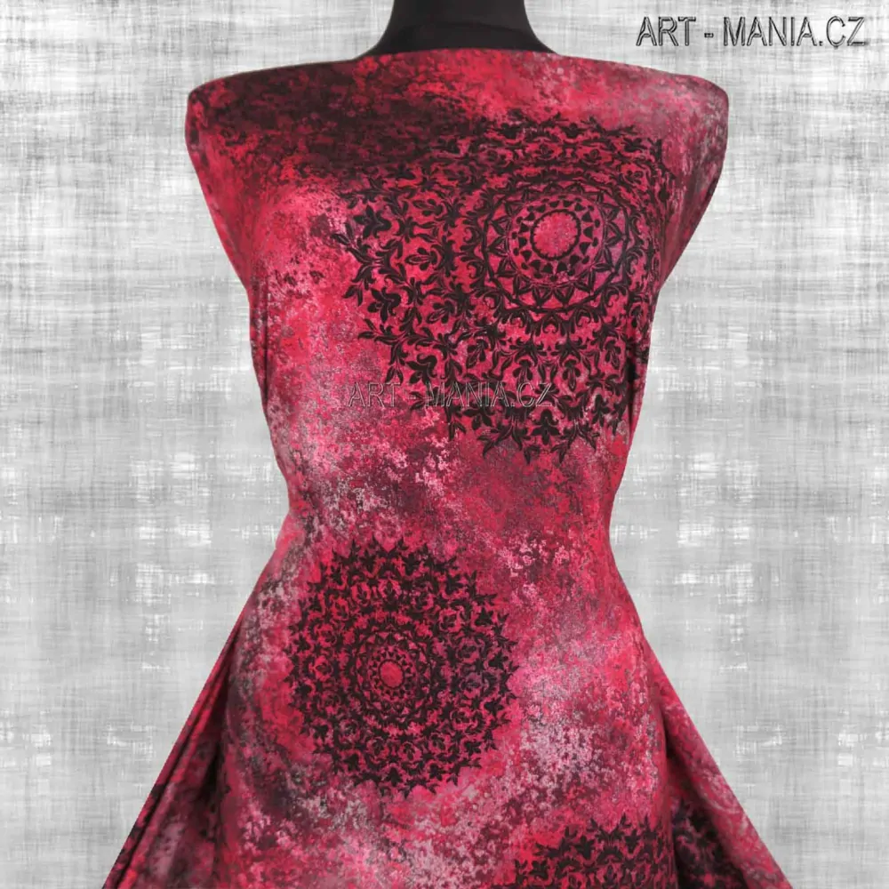 501007G Jednolícní úplet viskóza/elastan, šíře 170cm, gramáž 230g/m2, DIGITÁLNÍ TISK