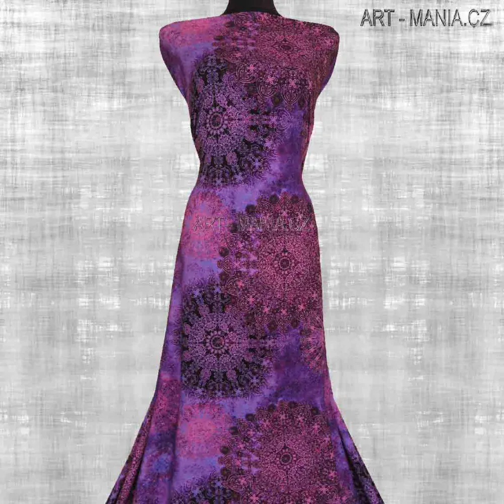 501004D Jednolícní úplet viskóza/elastan, šíře 167cm, gramáž 230g/m2, DIGITÁLNÍ TISK