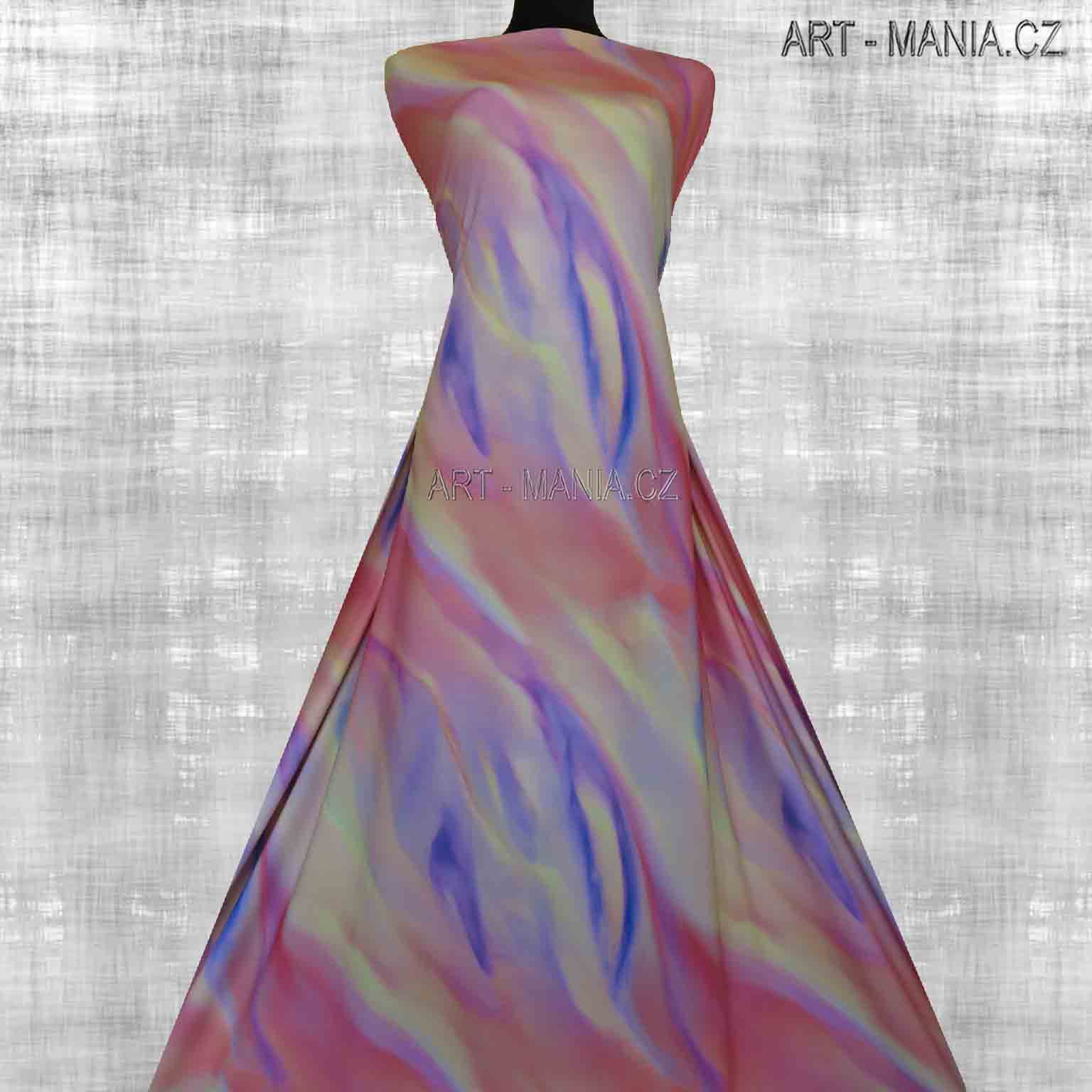 503003A Jednolícní úplet viskóza/elastan, šíře 170cm, gramáž 230g/m2, DIGITÁLNÍ TISK