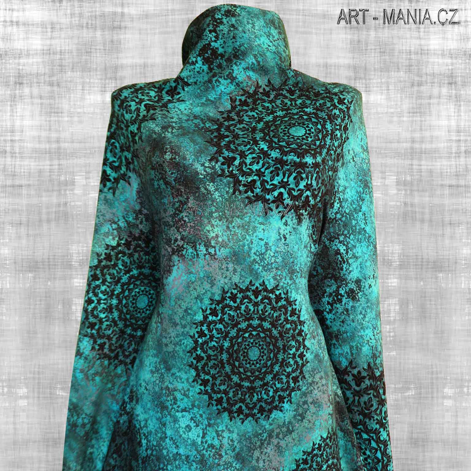 501007C TEPLÁKOVINA nepočesaná / šíře 173cm, gramáž 300 g/m2 DIGITÁLNÍ TISK