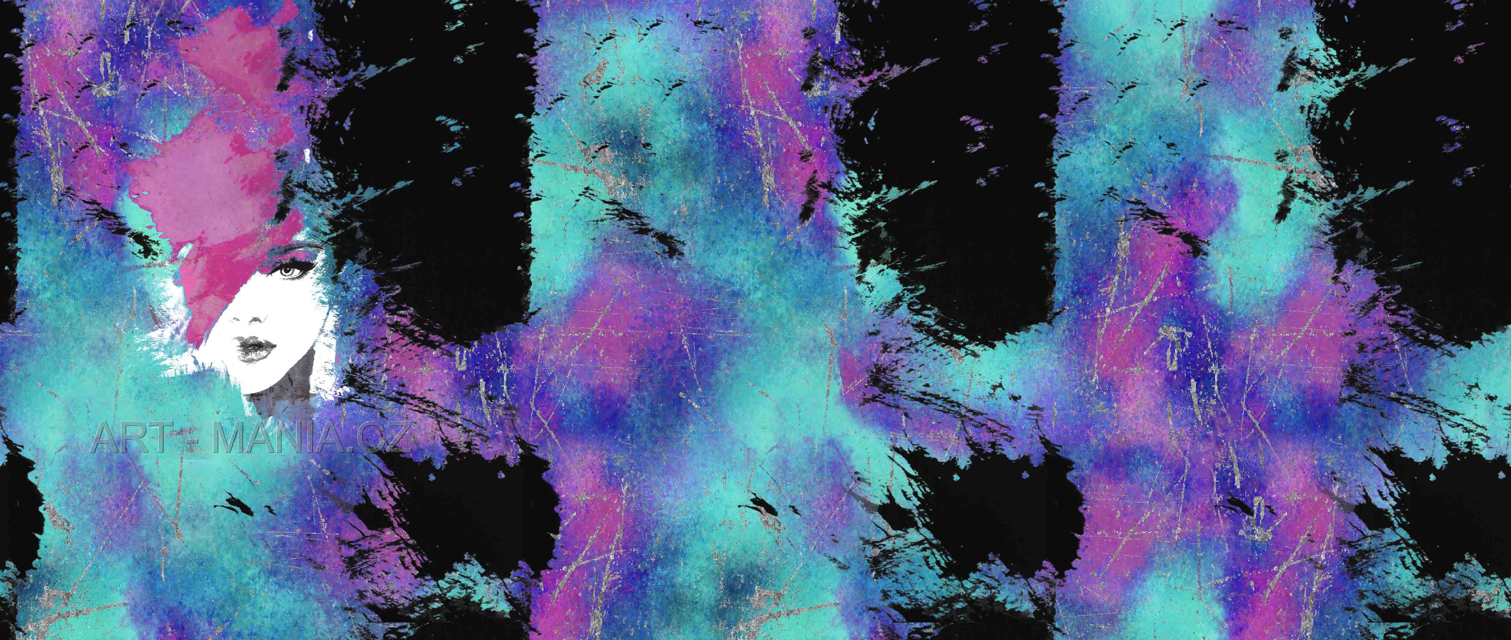 314001C PANEL DIGITÁLNÍ TISK Jednolícní úplet viskóza/elastan, velikost 70x165cm, gramáž 230g/m2