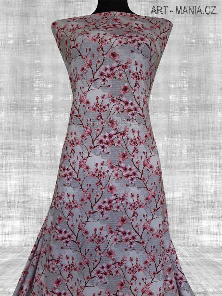 525005A Jednolícní úplet viskóza/elastan, šíře 170cm, gramáž 230g/m2, DIGITÁLNÍ TISK