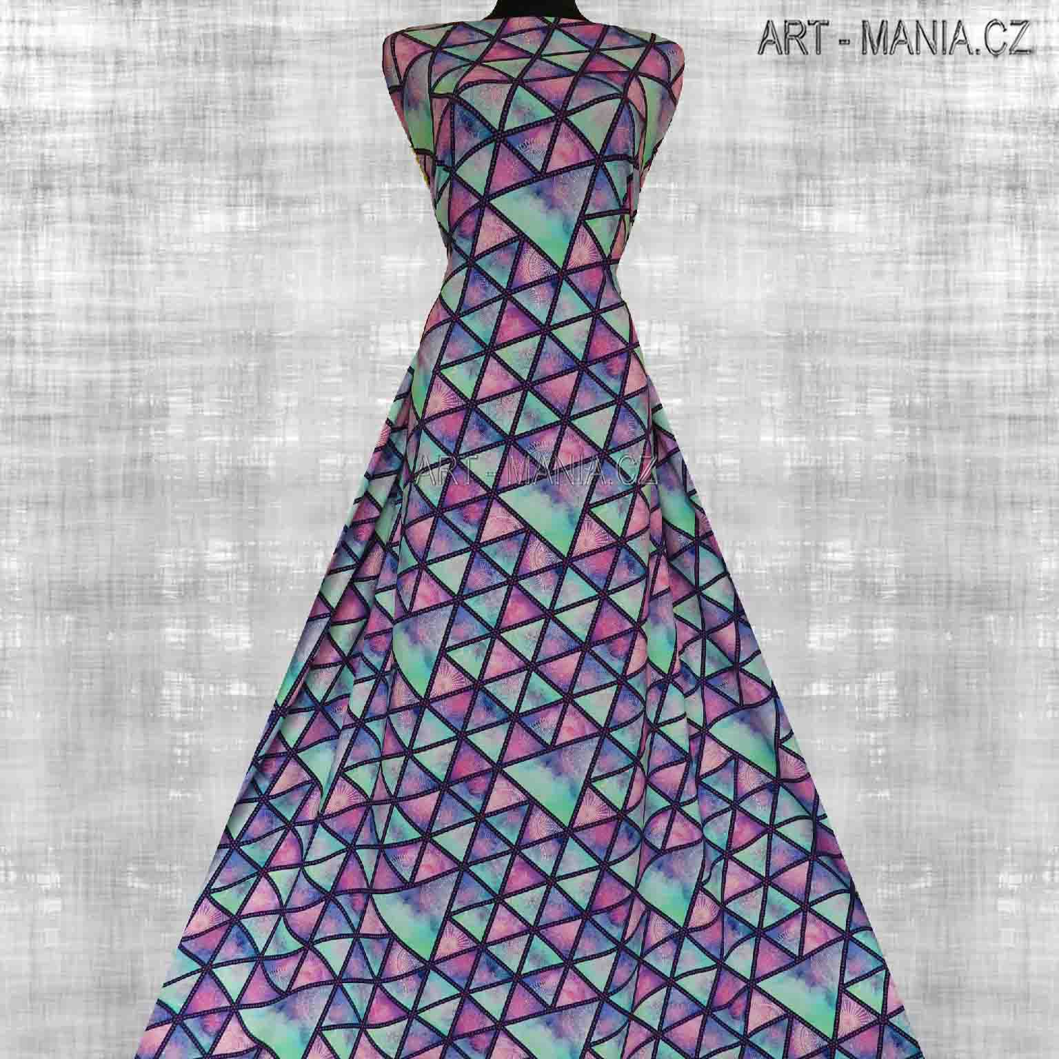 507001A Jednolícní úplet viskóza/elastan, šíře 170cm, gramáž 230g/m2, DIGITÁLNÍ TISK