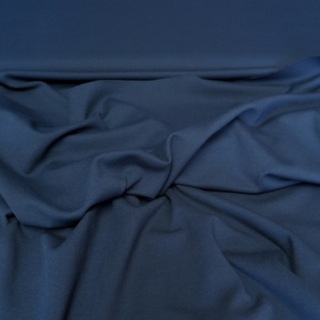 POLYVISCOSE DOUBLE JERSEY / Oboulícní úplet NAVY BLUE/TMAVĚ MODRÁ viskóza/polyamid/elastan, šíře 170cm, gramáž 270g/m2