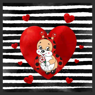 446956A Saténový bavlněný panel digitální tisk, velikost 24x24cm, gramáž 170g/m2