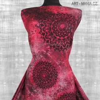 501007G Jednolícní úplet viskóza/elastan, šíře 170cm, gramáž 230g/m2, DIGITÁLNÍ TISK