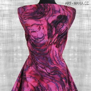 503009C Jednolícní úplet viskóza/elastan, šíře 170cm, gramáž 230g/m2, DIGITÁLNÍ TISK