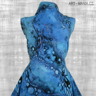 503008C TEPLÁKOVINA nepočesaná / šíře 173cm viskóza/bavlna/elastan, gramáž 300 g/m2 DIGITÁLNÍ TISK