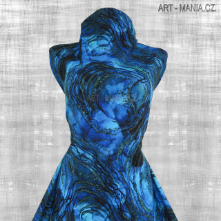 503009B TEPLÁKOVINA nepočesaná / šíře 173cm viskóza/bavlna/elastan, gramáž 300 g/m2 DIGITÁLNÍ TISK