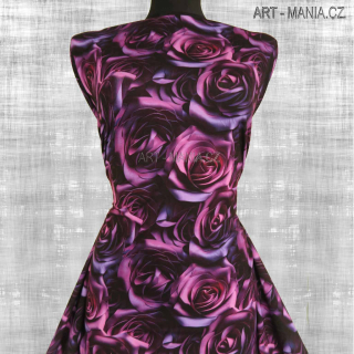 525011A Jednolícní úplet viskóza/elastan, šíře 170cm, gramáž 230g/m2, DIGITÁLNÍ TISK