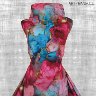 504003A TEPLÁKOVINA nepočesaná / šíře 173cm, gramáž 300 g/m2 DIGITÁLNÍ TISK