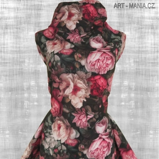 525020A TEPLÁKOVINA nepočesaná / šíře 173cm, gramáž 300 g/m2 DIGITÁLNÍ TISK