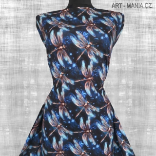 532002A Jednolícní úplet viskóza/elastan, šíře 170cm, gramáž 230g/m2, DIGITÁLNÍ TISK
