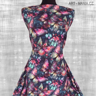 532003A Jednolícní úplet viskóza/elastan, šíře 170cm, gramáž 230g/m2, DIGITÁLNÍ TISK