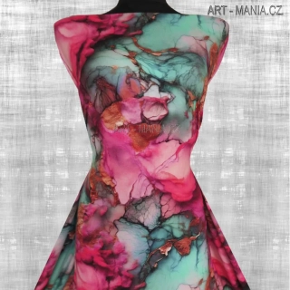 504004A Jednolícní úplet viskóza/elastan, šíře 170cm, gramáž 230g/m2, DIGITÁLNÍ TISK