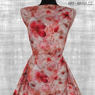 525025A Jednolícní úplet viskóza/elastan, šíře 170cm, gramáž 230g/m2, DIGITÁLNÍ TISK