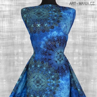 501004O Jednolícní úplet viskóza/elastan, šíře 170cm, gramáž 230g/m2, DIGITÁLNÍ TISK