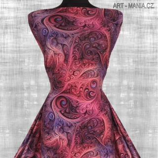 502006A Jednolícní úplet viskóza/elastan, šíře 170cm, gramáž 230g/m2, DIGITÁLNÍ TISK