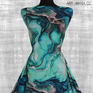 504006B Jednolícní úplet viskóza/elastan, šíře 170cm, gramáž 230g/m2, DIGITÁLNÍ TISK