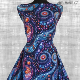 515001A Jednolícní úplet viskóza/elastan, šíře 170cm, gramáž 230g/m2, DIGITÁLNÍ TISK