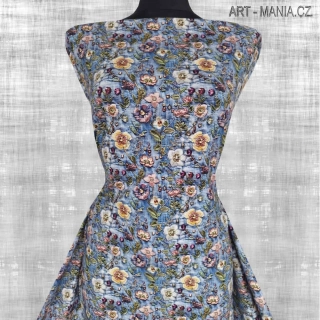 509002A Jednolícní úplet viskóza/elastan, šíře 170cm, gramáž 230g/m2, DIGITÁLNÍ TISK