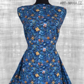 509004A Jednolícní úplet viskóza/elastan, šíře 170cm, gramáž 230g/m2, DIGITÁLNÍ TISK