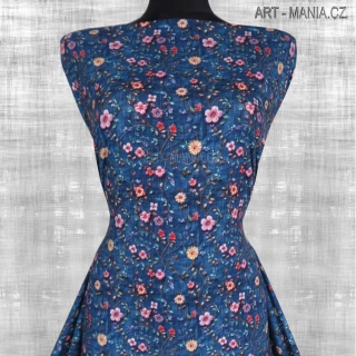 509005B Jednolícní úplet viskóza/elastan, šíře 170cm, gramáž 230g/m2, DIGITÁLNÍ TISK