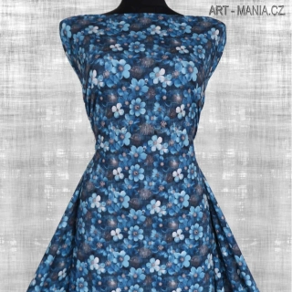 509005A Jednolícní úplet viskóza/elastan, šíře 170cm, gramáž 230g/m2, DIGITÁLNÍ TISK