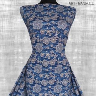 509006A Jednolícní úplet viskóza/elastan, šíře 170cm, gramáž 230g/m2, DIGITÁLNÍ TISK