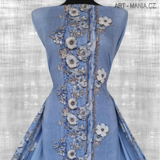 508021A Jednolícní úplet viskóza/elastan, šíře 170cm, gramáž 230g/m2, DIGITÁLNÍ TISK