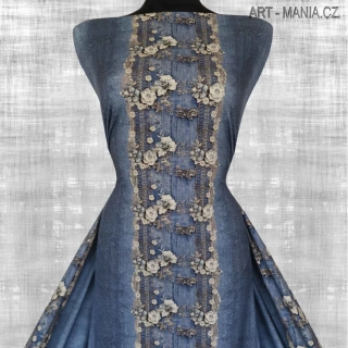 508033A Jednolícní úplet viskóza/elastan, šíře 170cm, gramáž 230g/m2, DIGITÁLNÍ TISK