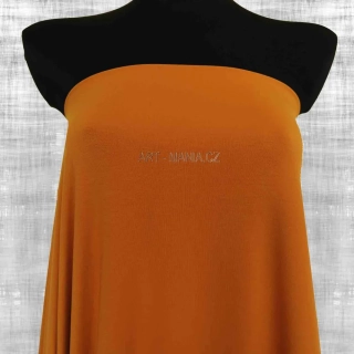 Jednolícní úplet viskóza/elastan, MUSTARD/HOŘČICOVÁ, šíře 160cm, gramáž 220g/m2