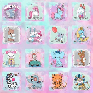 446001A Saténový bavlněný panel digitální tisk, velikost 40x40cm, gramáž 170g/m2 - SADA nejen na PEXESO