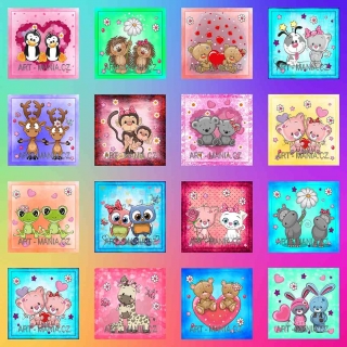 446004A Saténový bavlněný panel digitální tisk, velikost 40x40cm, gramáž 170g/m2 - SADA nejen na PEXESO