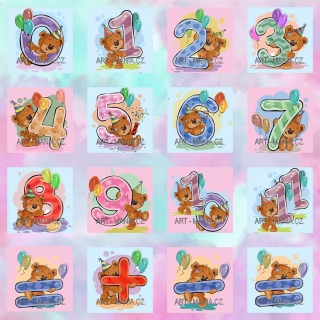 448001A Saténový bavlněný panel digitální tisk, velikost 40x40cm, gramáž 170g/m2 - SADA nejen na PEXESO