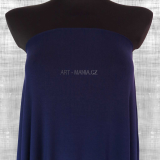 Jednolícní úplet viskóza/elastan, INK NAVY/INKOUSTOVĚ MODRÁ, šíře 160cm, gramáž 220g/m2