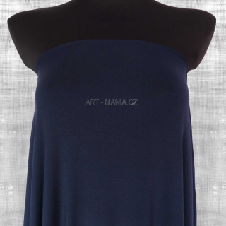 Jednolícní úplet viskóza/elastan, NAVY BLUE/NÁMOŘNICKÁ MODRÁ, šíře 160cm, gramáž 220g/m2