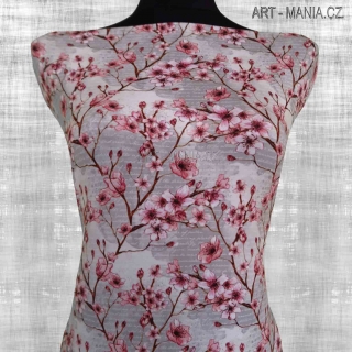 525005A Jednolícní úplet viskóza/elastan, šíře 170cm, gramáž 230g/m2, DIGITÁLNÍ TISK