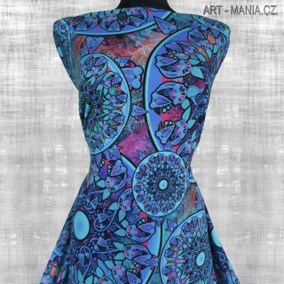 501010A Jednolícní úplet viskóza/elastan, šíře 160cm, gramáž 220g/m2, DIGITÁLNÍ TISK