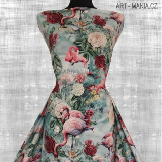 525009A Jednolícní úplet viskóza/elastan, šíře 167cm, gramáž 230g/m2, DIGITÁLNÍ TISK