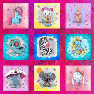 446005A Saténový bavlněný panel digitální tisk, velikost 30x30cm, gramáž 170g/m2 - SADA nejen na PEXESO