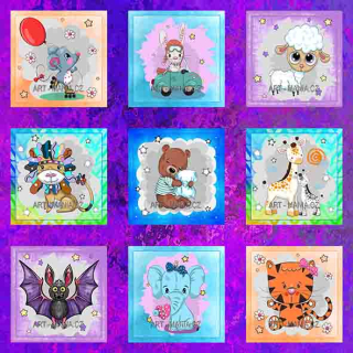 446006A Saténový bavlněný panel digitální tisk, velikost 30x30cm, gramáž 170g/m2 - SADA nejen na PEXESO