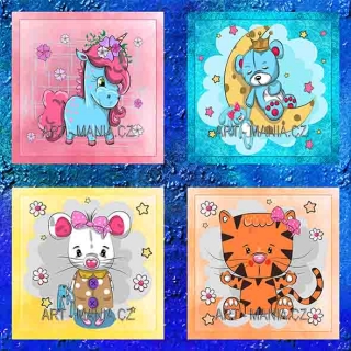 446012A SADA PANELŮ BAVLNĚNÝ SATÉN digitální tisk, velikost 29x29cm, gramáž 170g/m2