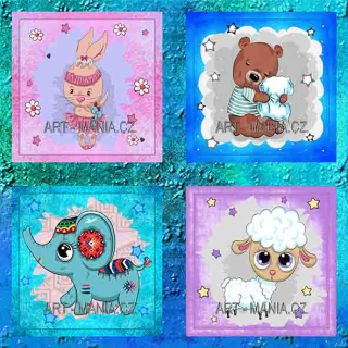 446013A SADA PANELŮ BAVLNĚNÝ SATÉN digitální tisk, velikost 28x28cm, gramáž 170g/m2