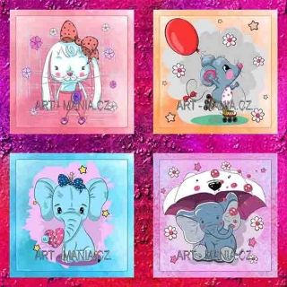 446014A SADA PANELŮ BAVLNĚNÝ SATÉN digitální tisk, velikost 29x29cm, gramáž 170g/m2